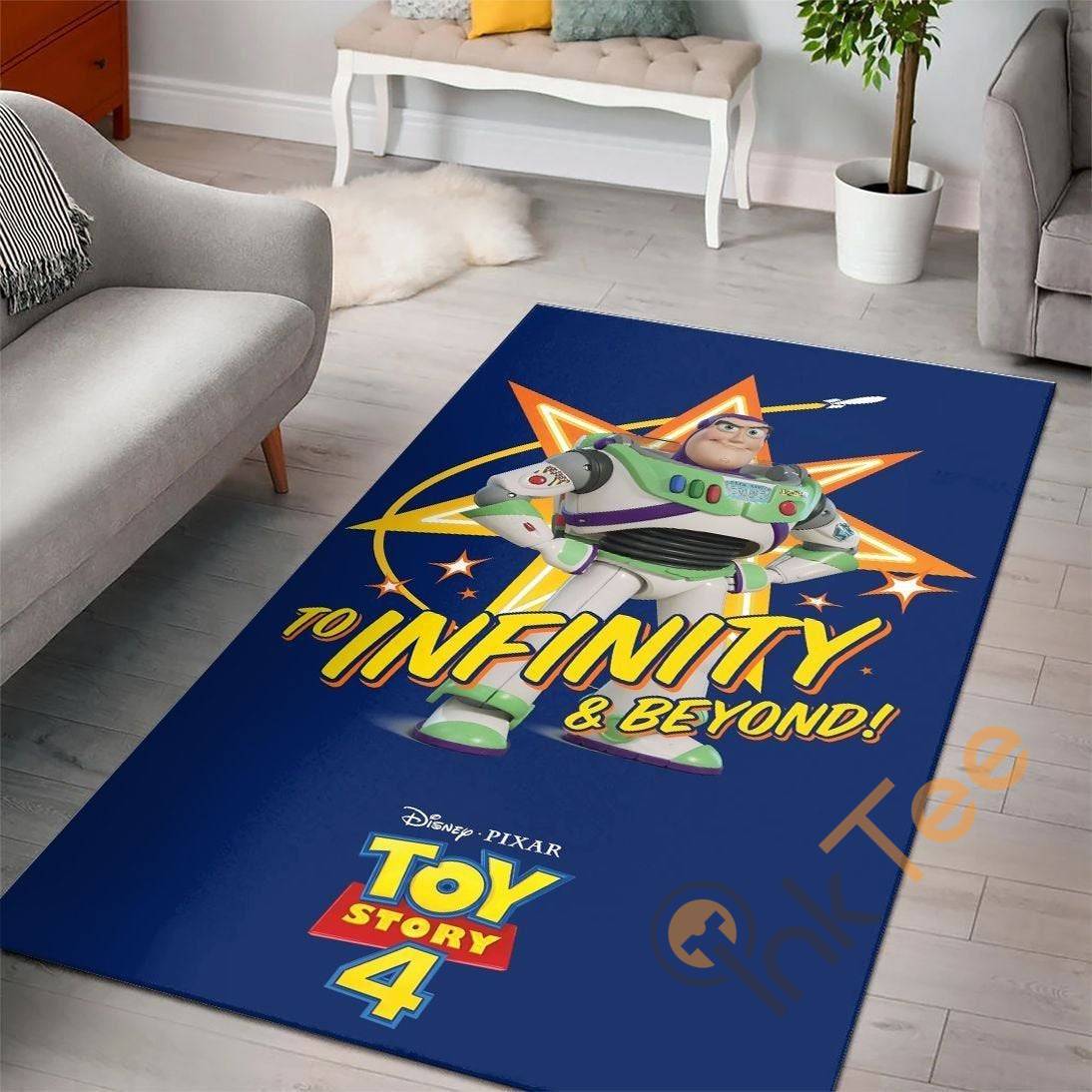 Buzz Lightyear Toy Story Woody Disney Movies Living Room Carpet Floor Decor Fashion Brand Rug