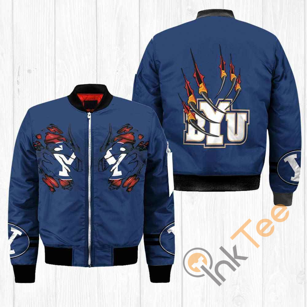 BYU Cougars NCAA Claws Apparel Best Christmas Gift For Fans Bomber Jacket