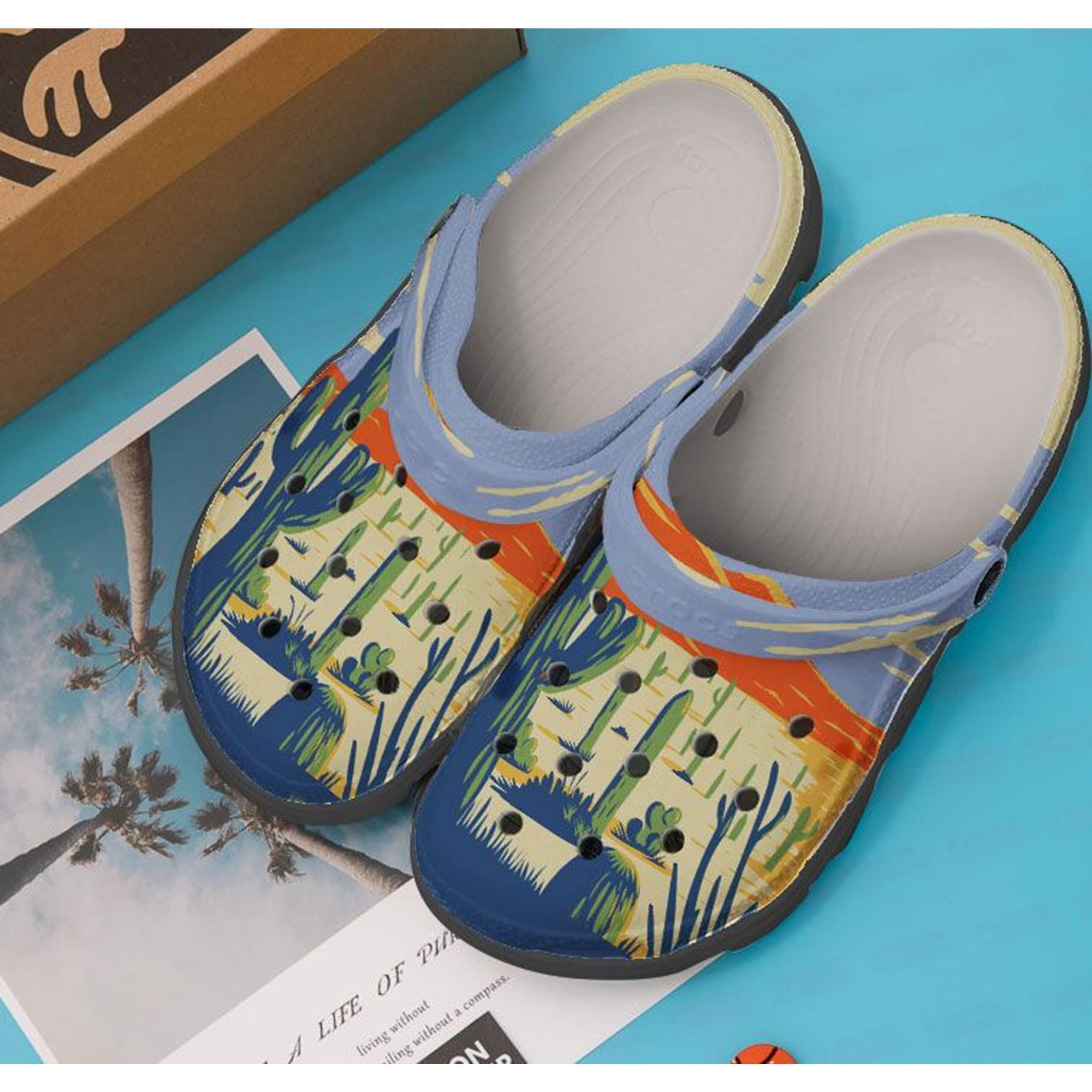 Cactus At Dusk Crocs Clog Shoes