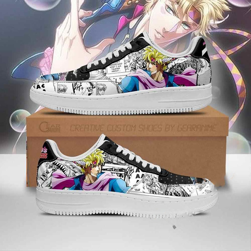 Caesar Zeppeli Manga Style Jojo’s Anime Nike Air Force Shoes
