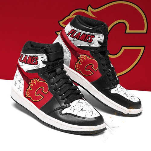 Calgary Flames High Top Jordan Custom Air Jordan Shoes