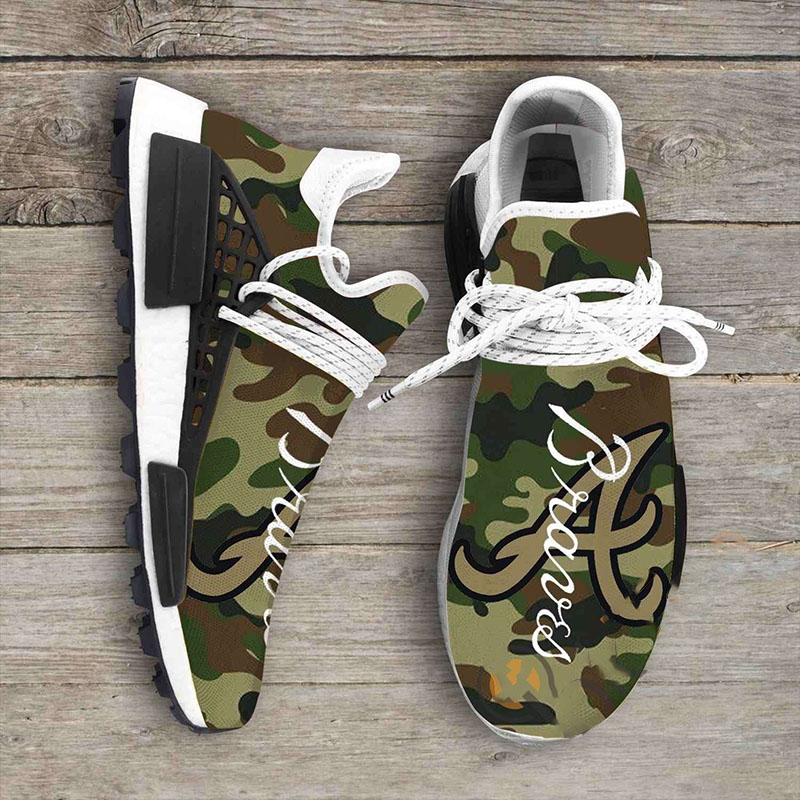 Camo Camouflage Atlanta Braves Mlb NMD Human Shoes