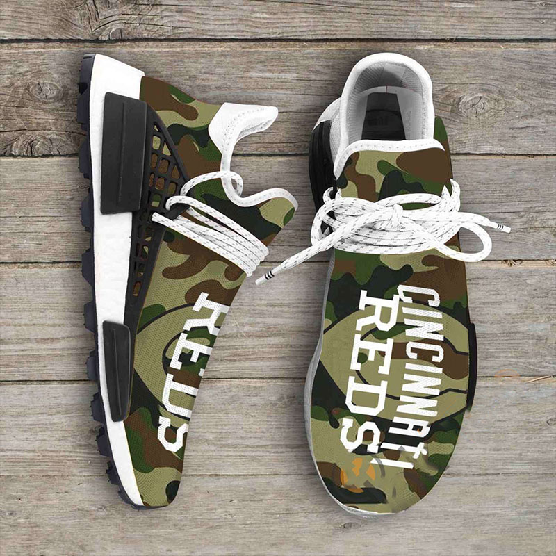 Camo Camouflage Cincinnati Reds Mlb NMD Human Shoes