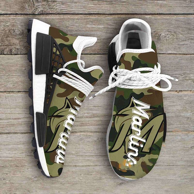 Camo Camouflage Miami Marlins Mlb Sport Teams NMD Human Shoes