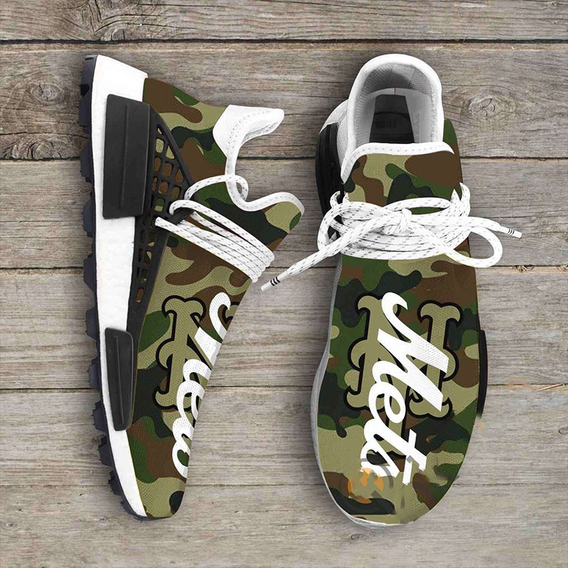 Camo Camouflage New York Mets Mlb Sport Teams NMD Human Shoes