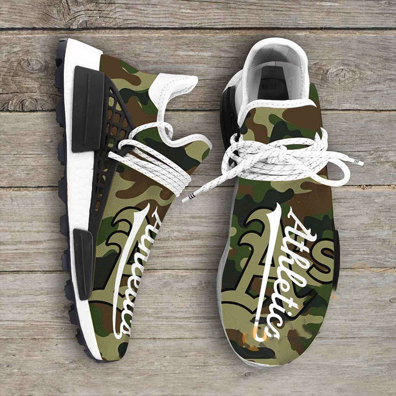 Camo Camouflage Oakland Athletics Mlb Sport Teams NMD Human Shoes