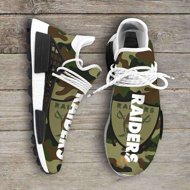 Camo Camouflage Oakland Raiders Nfl Sport Teams NMD Human Shoes