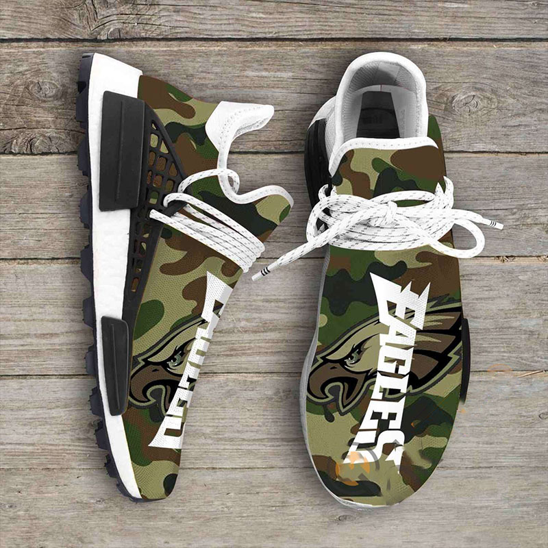 Camo Camouflage Philadelphia Eagles Nfl NMD Human Shoes