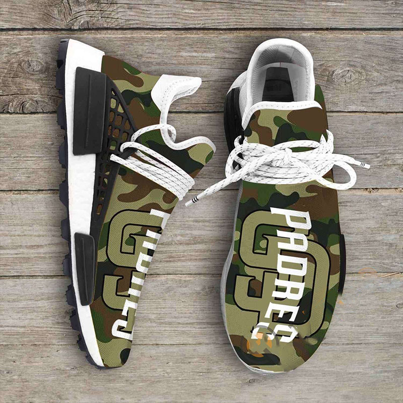 Camo Camouflage San Diego Padres Mlb Sport Teams NMD Human Shoes