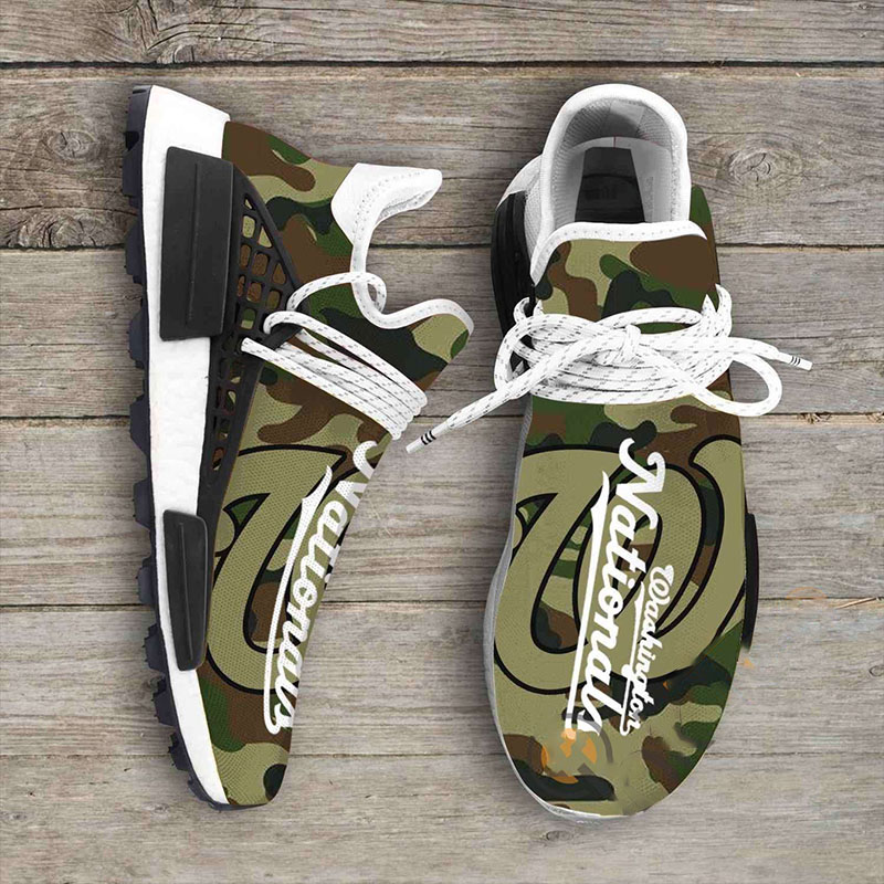 Camo Camouflage Washington Nationals Mlb Sport Teams NMD Human Shoes