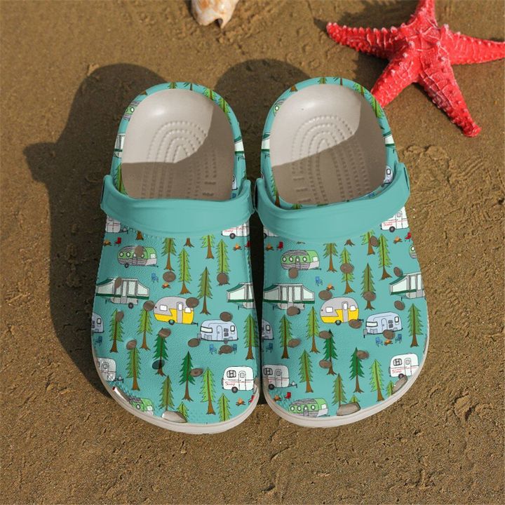 Camping Campers In The Park Crocs Clog Shoes