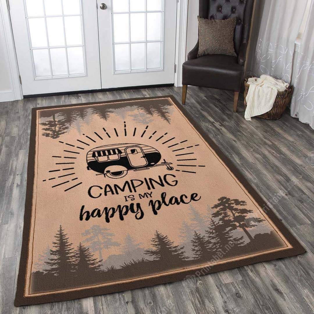 Camping Is My Happy Place V14d3 Limited Edition Rug