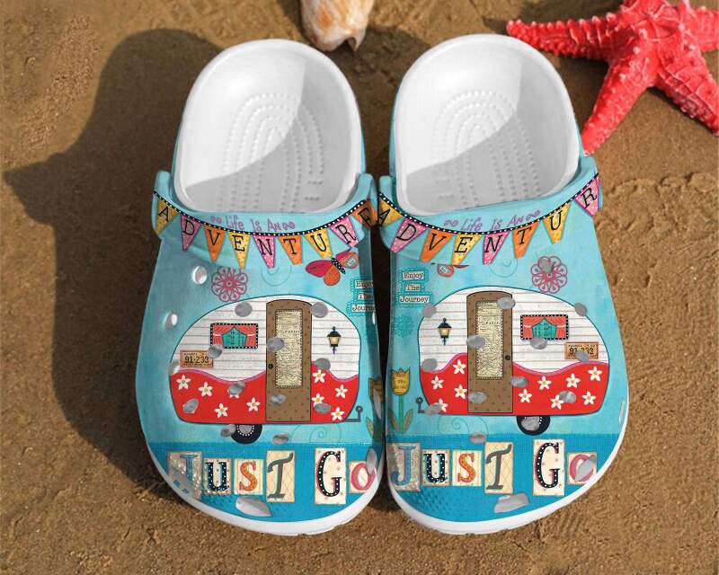 Camping Juts Go Summer Happy Camper Best Gifts For Lovers Campers Cool Crocs Clog Shoes