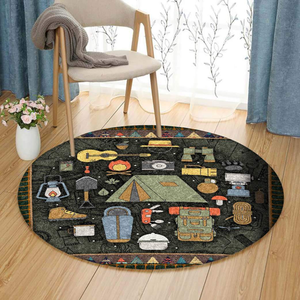 Camping Limited Edition Round Rug