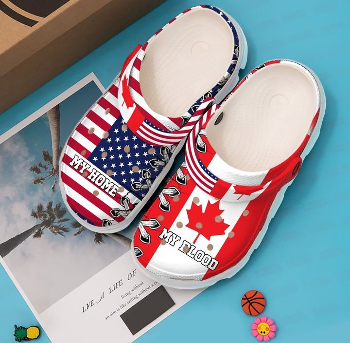 Canada My Home Blood Crocs Clog Shoes