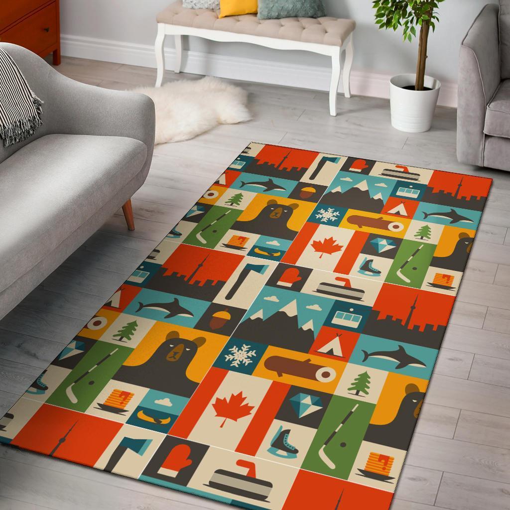 Canada Pattern Print Area Limited Edition Rug