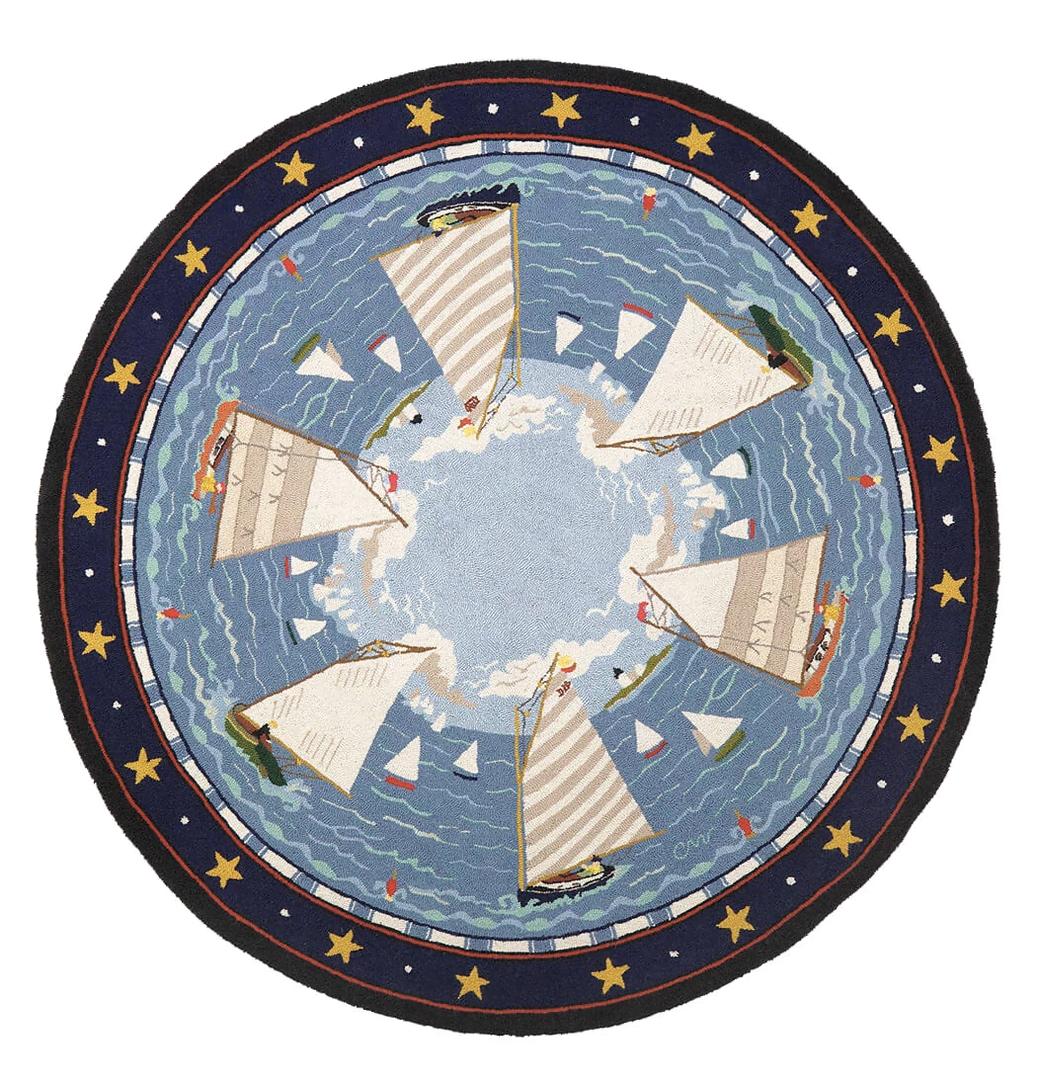 Cape Cod Cat Boat Limited Edition Round Rug