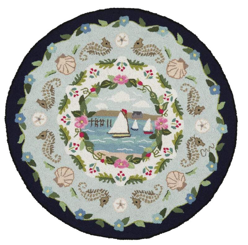 Cape Cod Coastal Limited Edition Round Rug