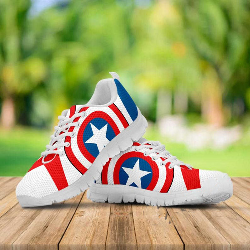 Captain America Custom Avengers Painted Marvel Studio Superhero Movie Running Nike Roshe Shoes