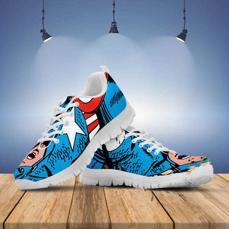 Captain America Custom Avengers Painted Marvel Studio Superhero Movie Running Nike Roshe Shoes