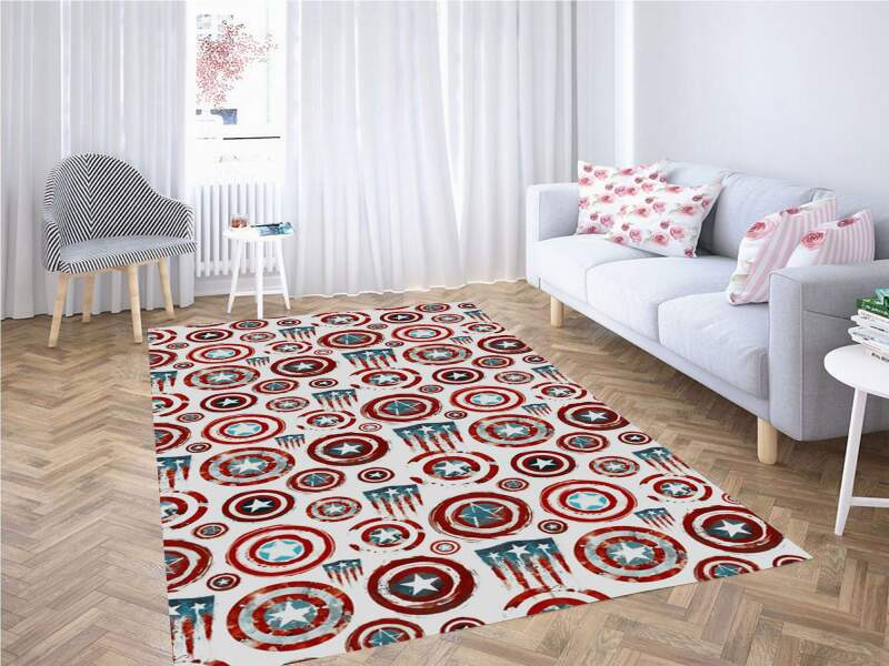 Captain America Logo Carpet Rug