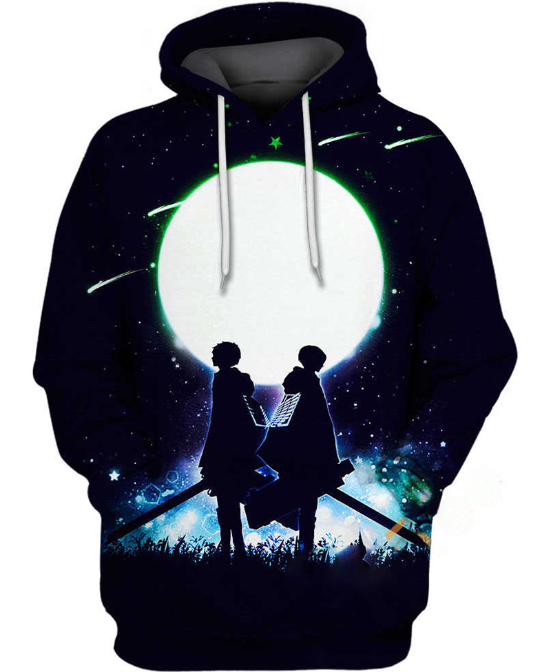 Captian Levi Ackerman And Eren Yeager Hoodie 3D
