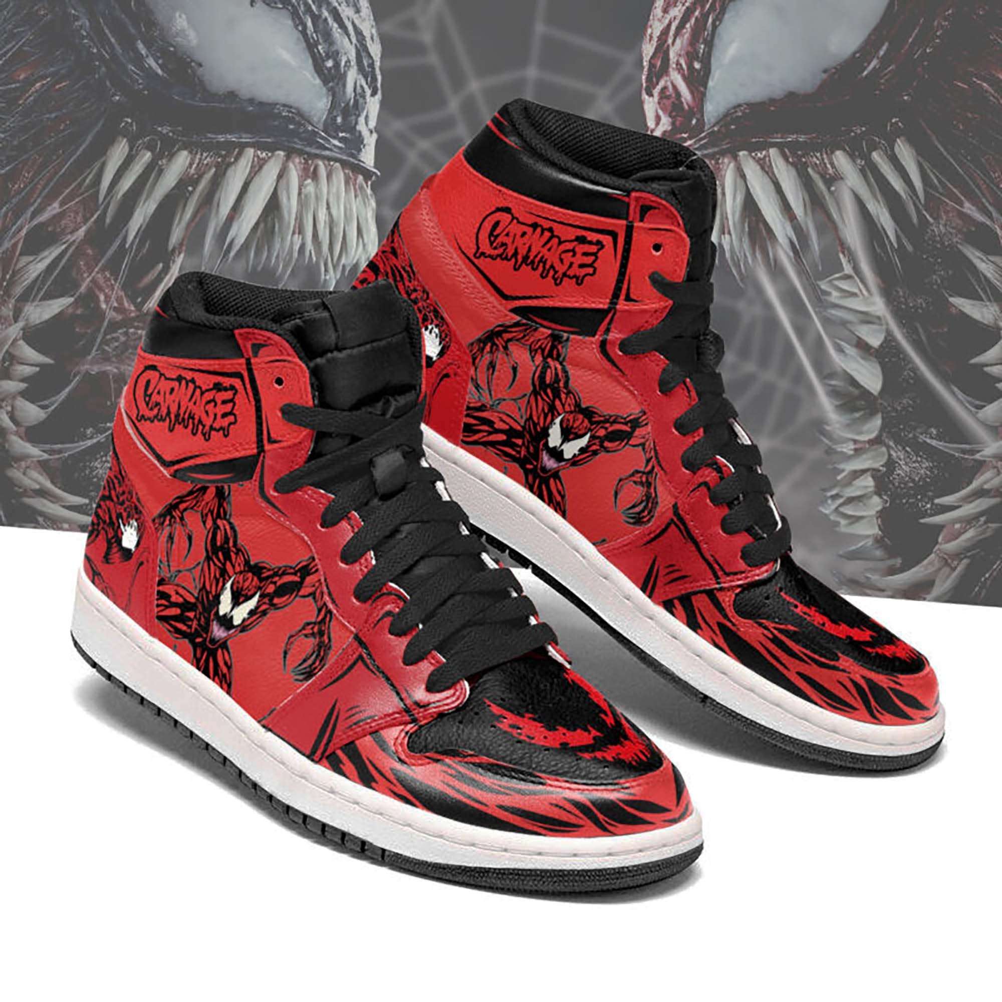 Carnage Venom Personalized Custom Air Jordan Shoes