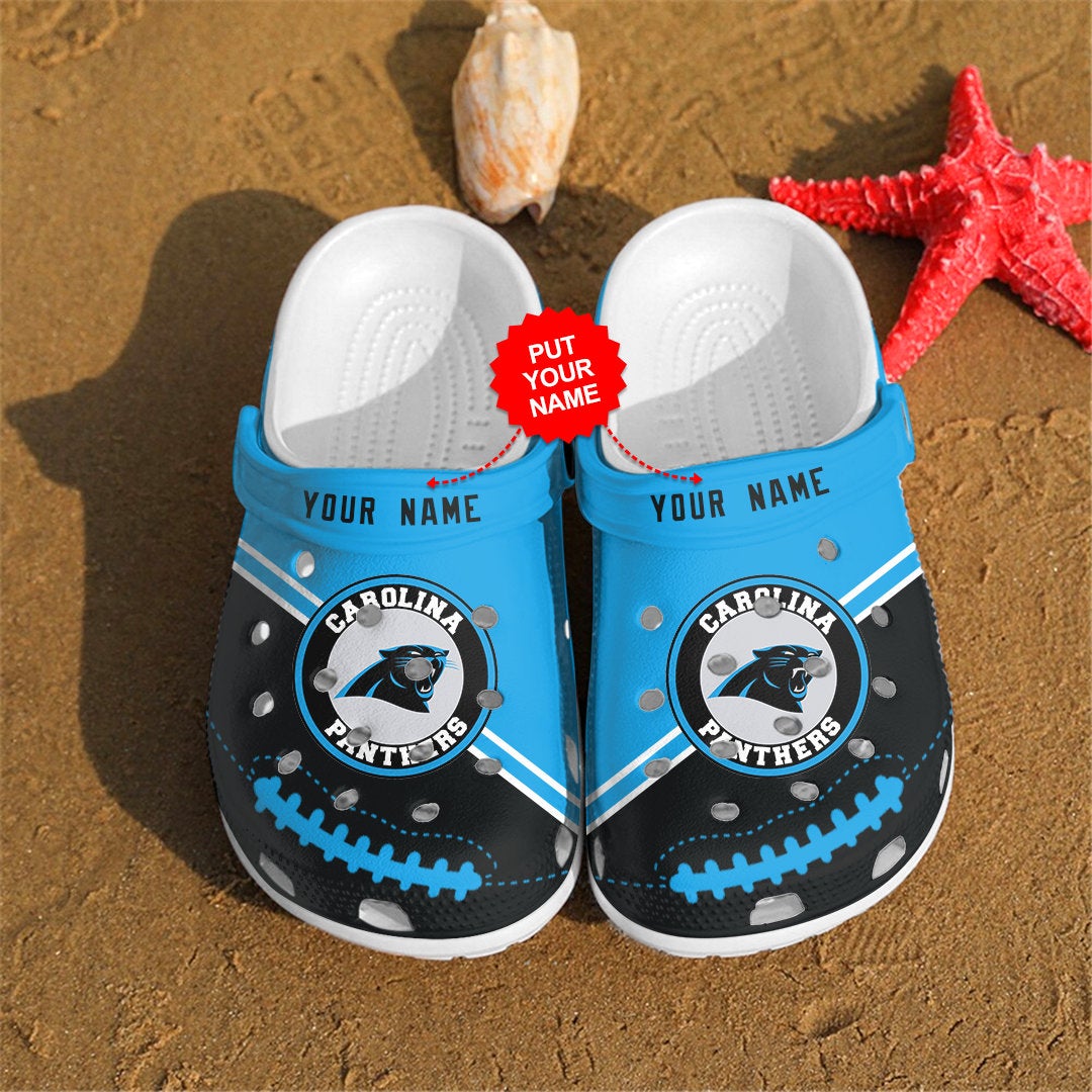 Carolina Panthers Personalized Custom For Nfl Fans Crocs Clog Shoes
