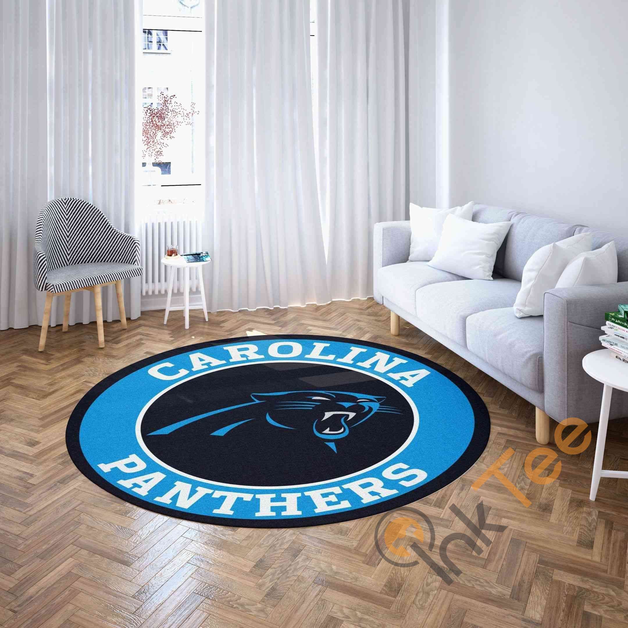 Carolina Panthers Round Carpet Nfl Football Rug