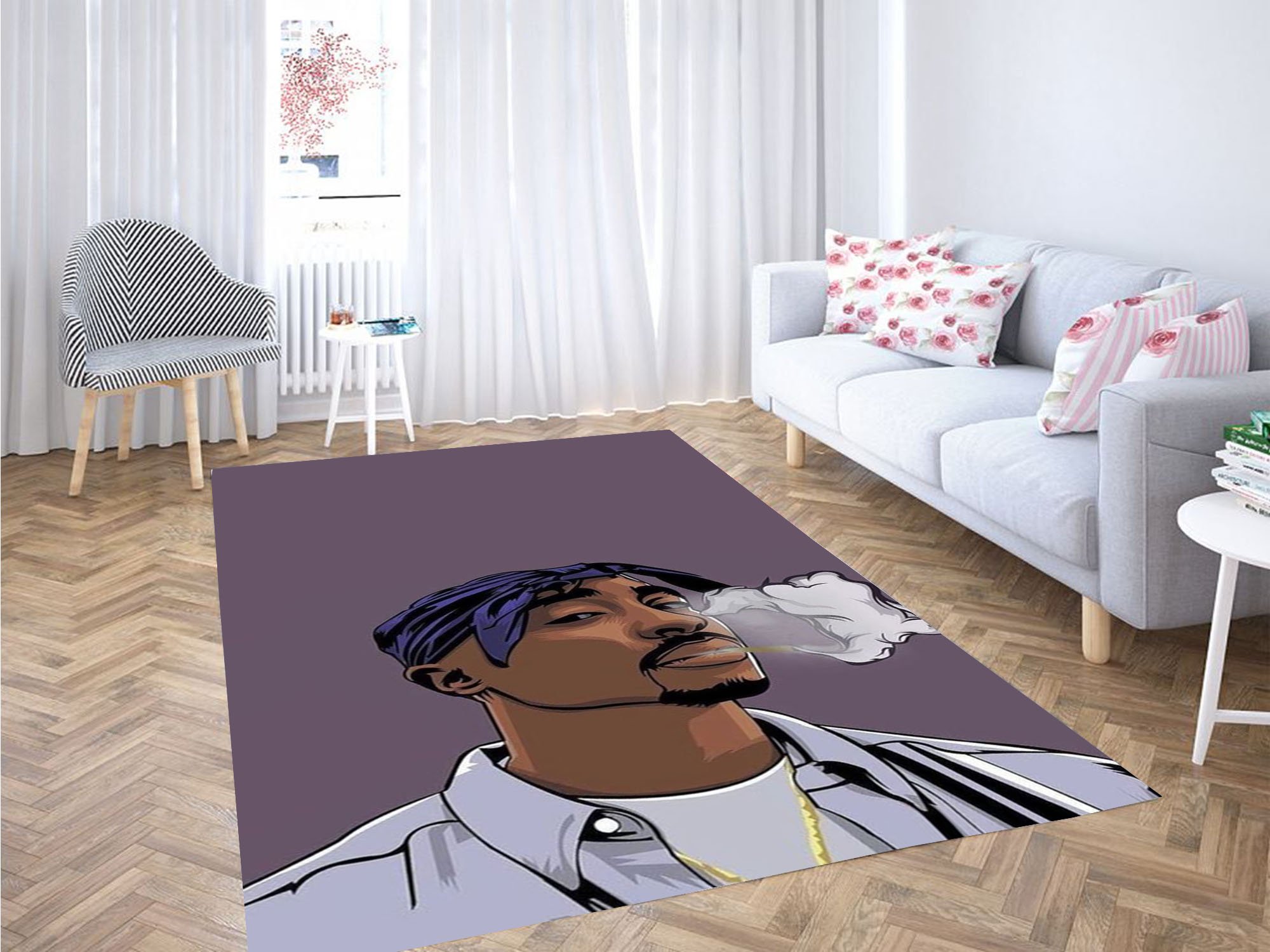 Cartoon Tupac Carpet Rug