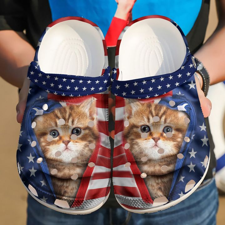 Cat American Crocs Clog Shoes
