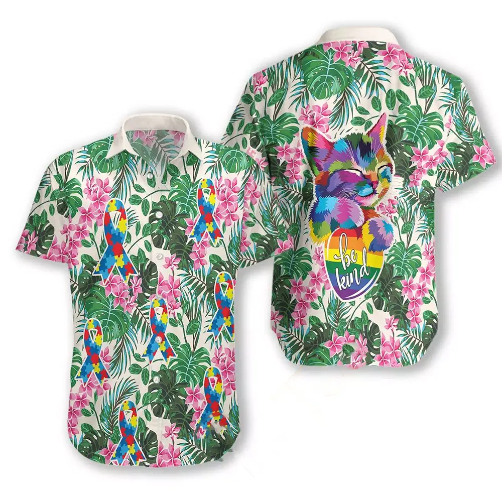 Cat Autism Awareness Hawaiian shirts