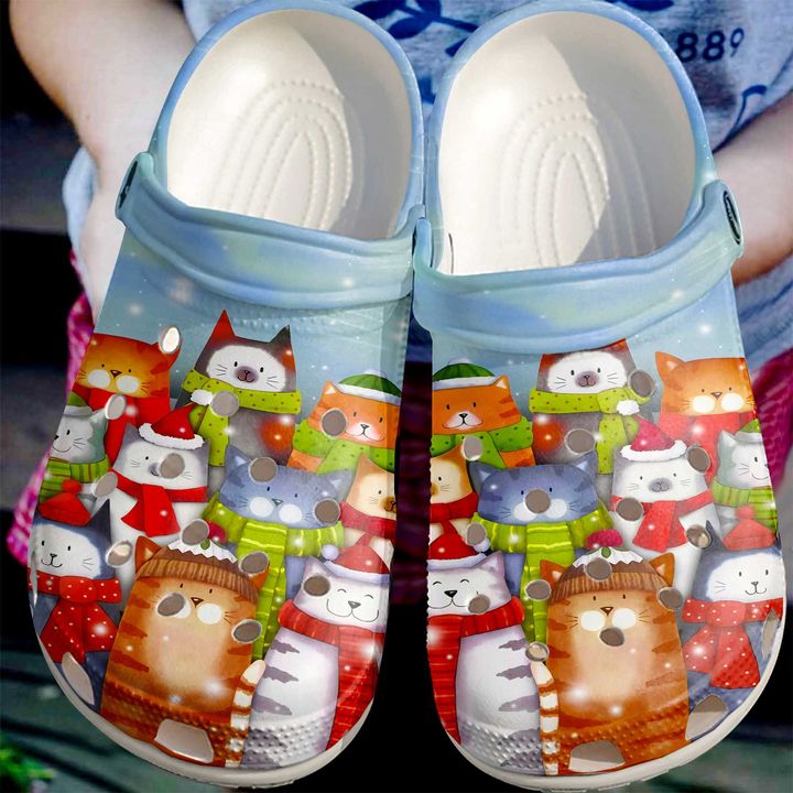 Cat Christmas Cats Crocs Clog Shoes