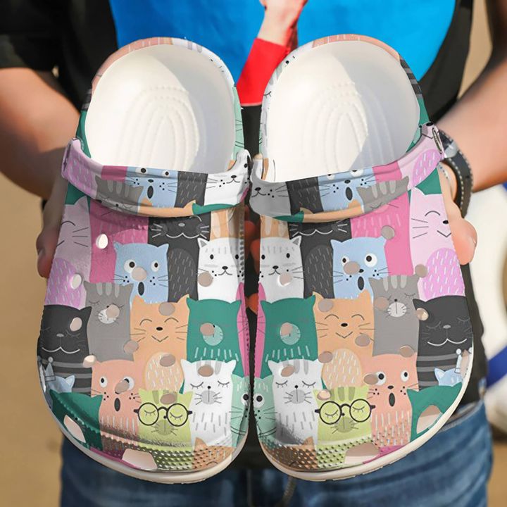 Cat Colorful Cats Crocs Clog Shoes