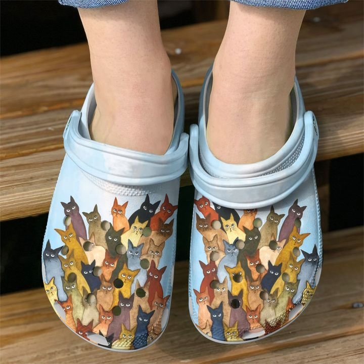 Cat Curious Crocs Clog Shoes