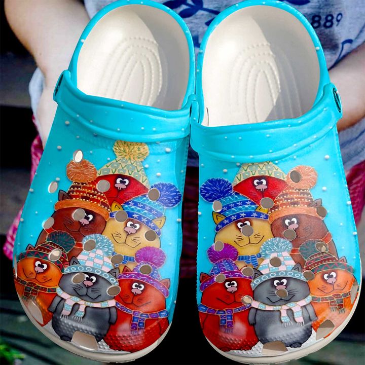 Cat Cute Cats In Snow Crocs Clog Shoes
