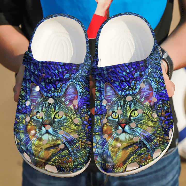 Cat Heaven Colorful Crocs Clog Shoes