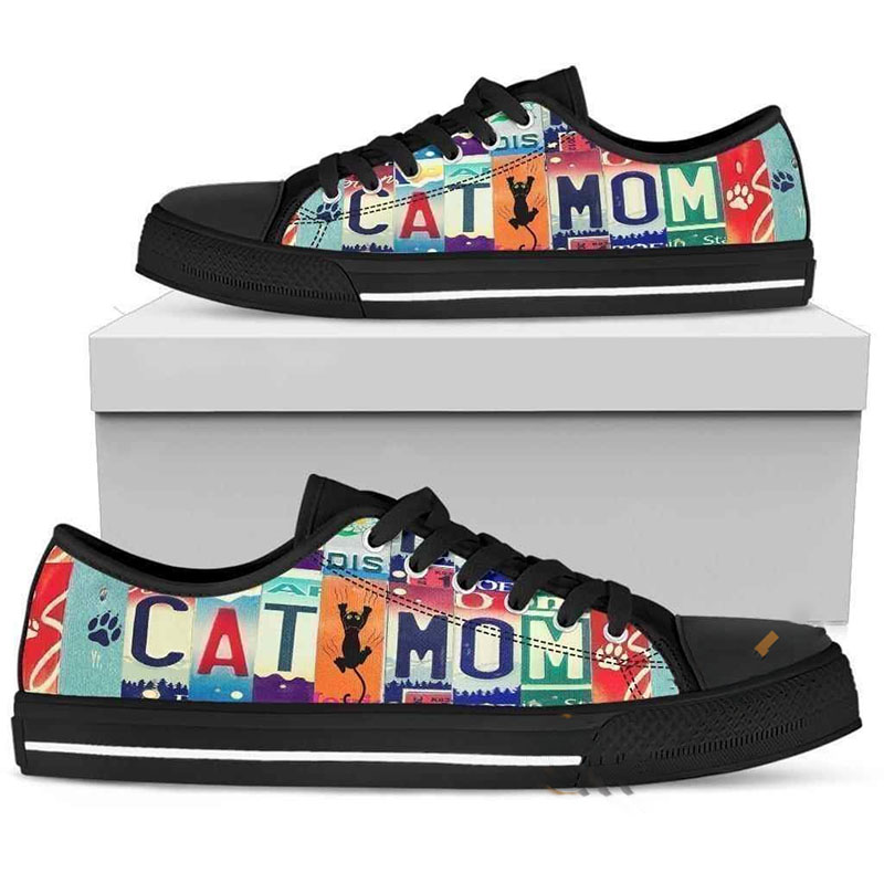 Cat Mom Low Top Shoes