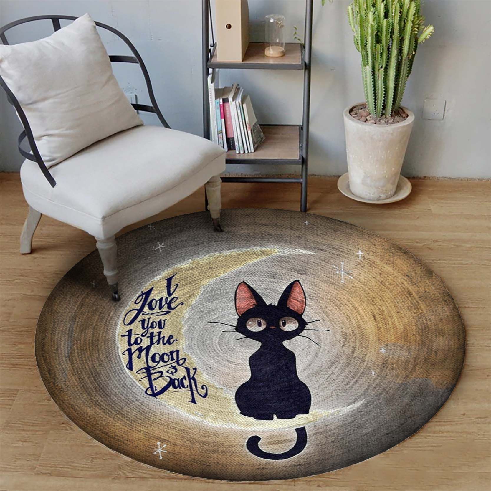 Cat Moon Limited Edition Round Rug