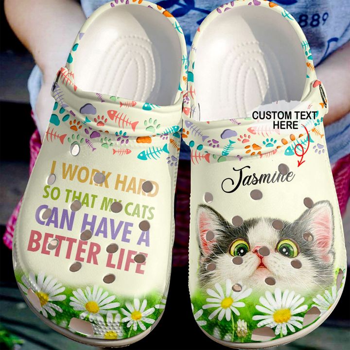 Cat Personalized Better Life Crocs Clog Shoes
