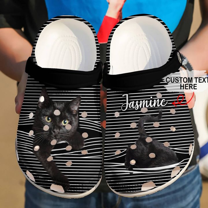 Cat Personalized Black Lover Crocs Clog Shoes