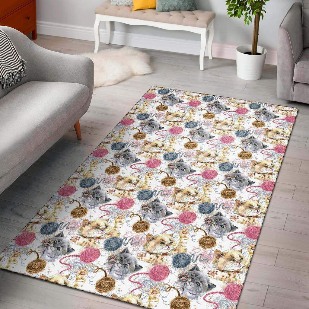 Cat Playing Yarn Limited Edition Rug