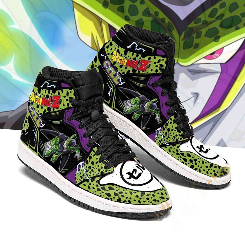 Cell Classic Dragon Ball Z Anime Sneakers Air Jordan Shoes