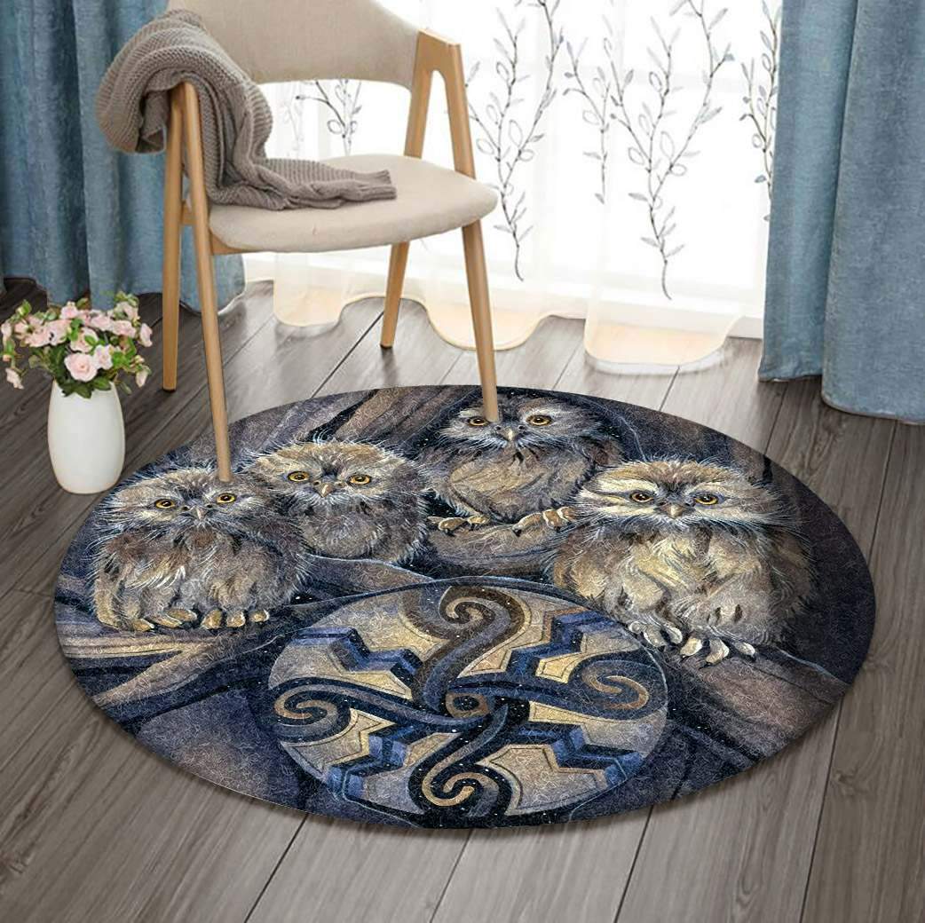 Celtic Baby Owl Limited Edition Round Rug