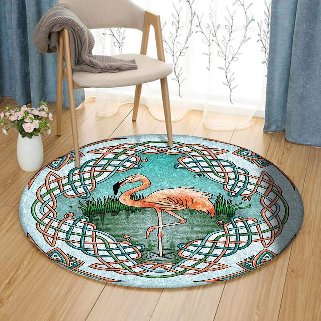 Celtic Flamingo Limited Edition Round Rug