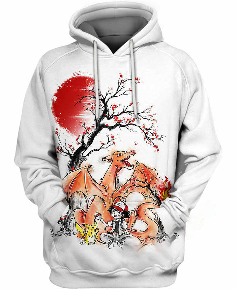 Charizard And Pikachu Hoodie 3D