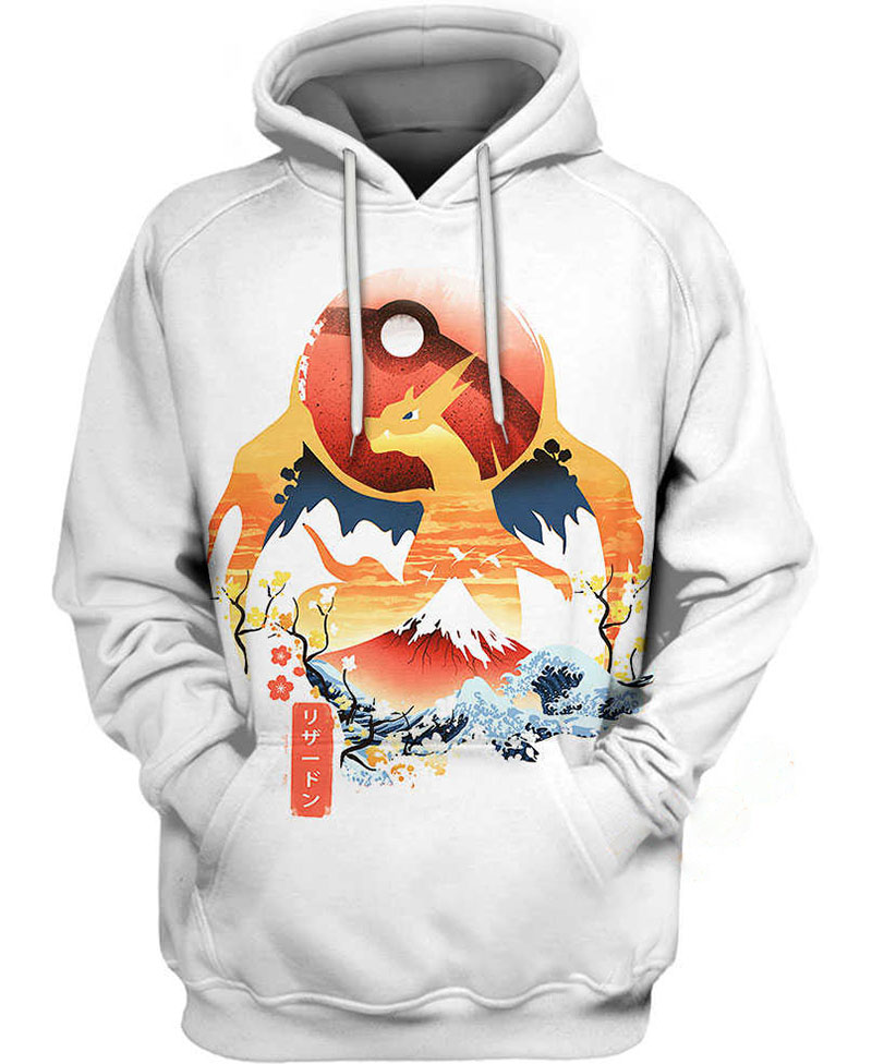 Charizard Flame Ninja Hoodie 3D