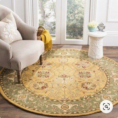 Charlton Home Dunbar Handtufted Wool Multicolor Limited Edition Round Rug