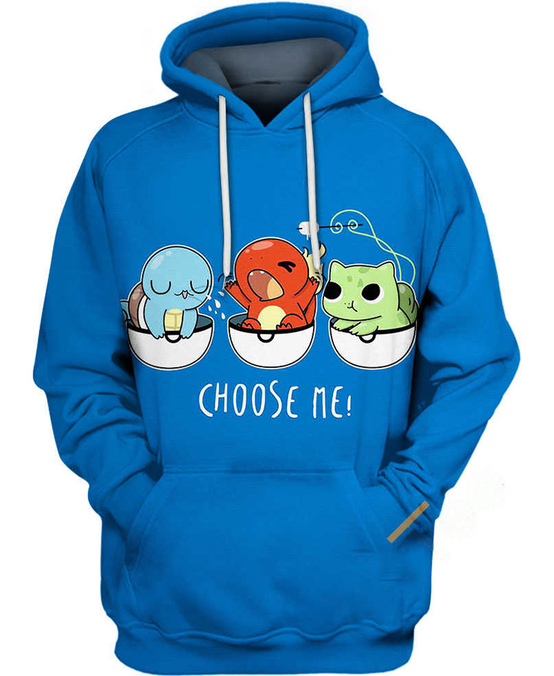 Charmander Squirtle Bulbasaur Hoodie 3D