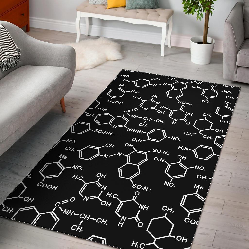 Chemistry Science Pattern Print Area Limited Edition Rug